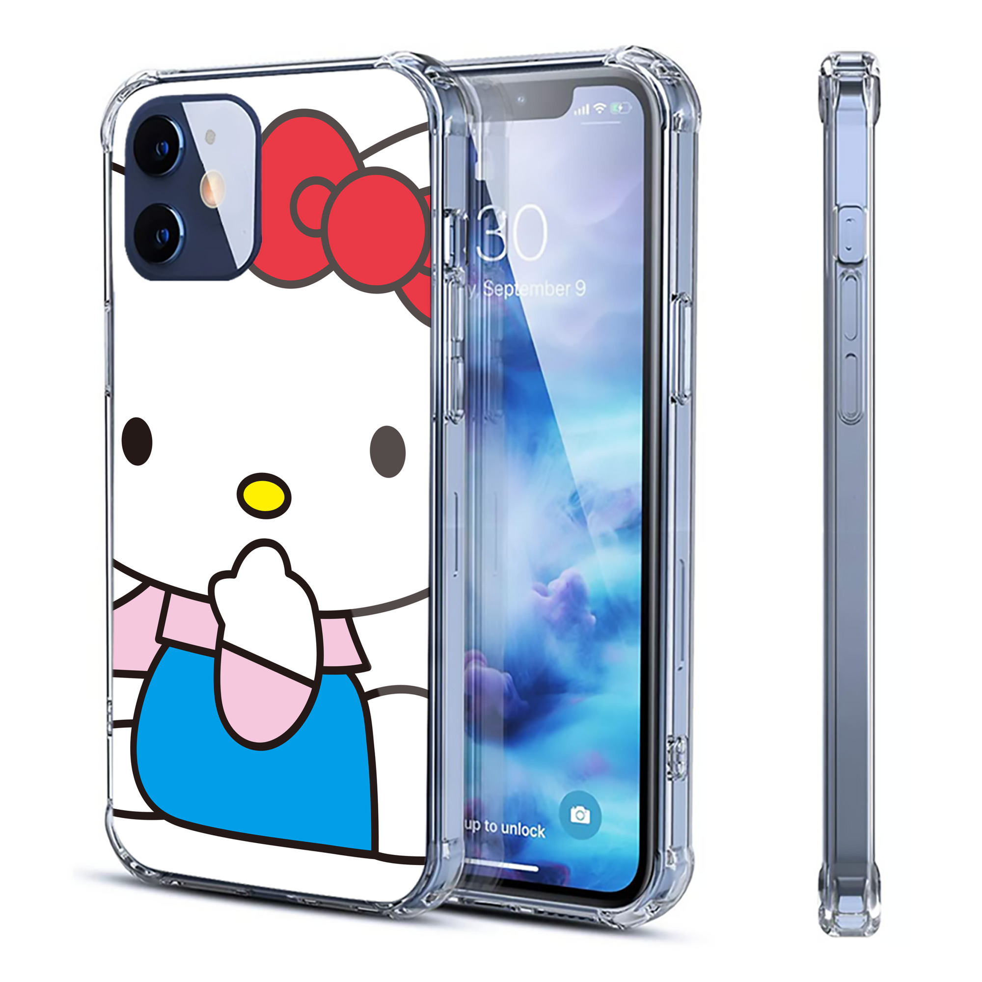 （画像用） Hello Kitty ハローキティ 【iPhone 12シリーズ対応】透明スマホケース（クリアソフトケース）